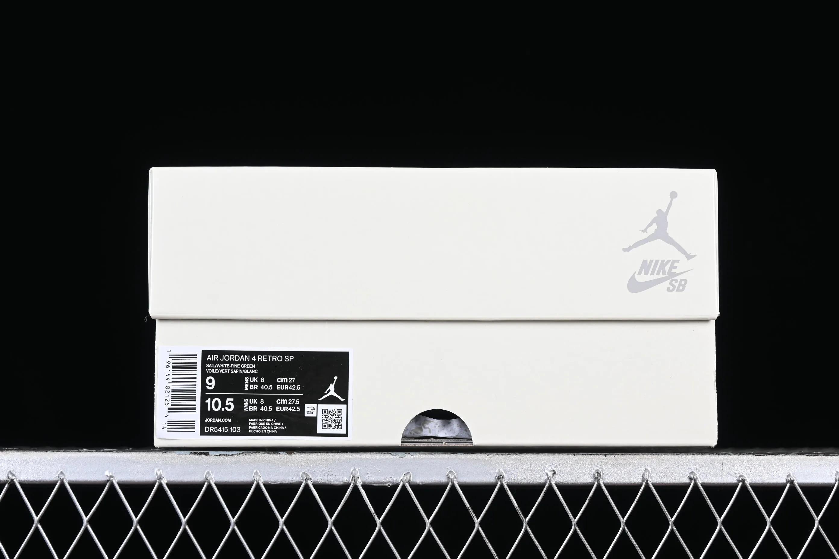 All categories Air Jordan Jordan series basketball shoes Air Jordan 4 OG version Nk SB x Air Jordan 4 "Pine Green" AJ4 Joe 4 joint white green DR5415-103